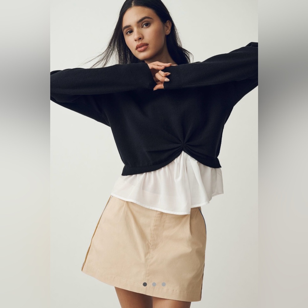 Maeve The Gemini Twofer Pullover Sweater